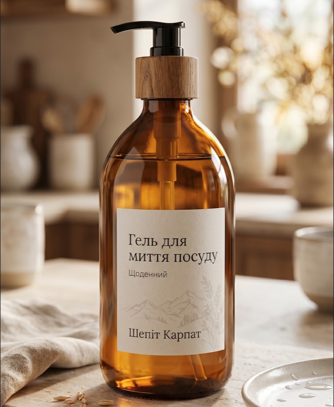 Гель для миття посуду, зроблений на курсі