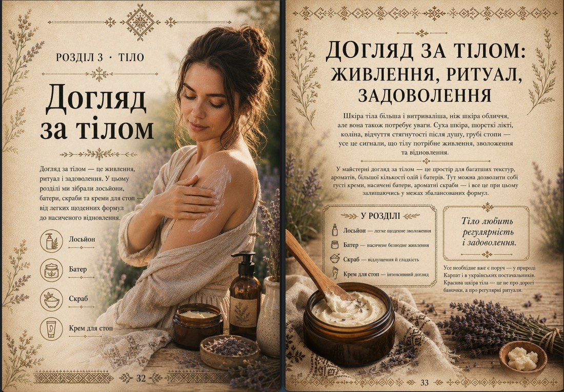 Розворот розділу «Тіло»